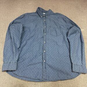 Old Navy Button Down Shirt Blue Long Sleeve Men’s Size XL